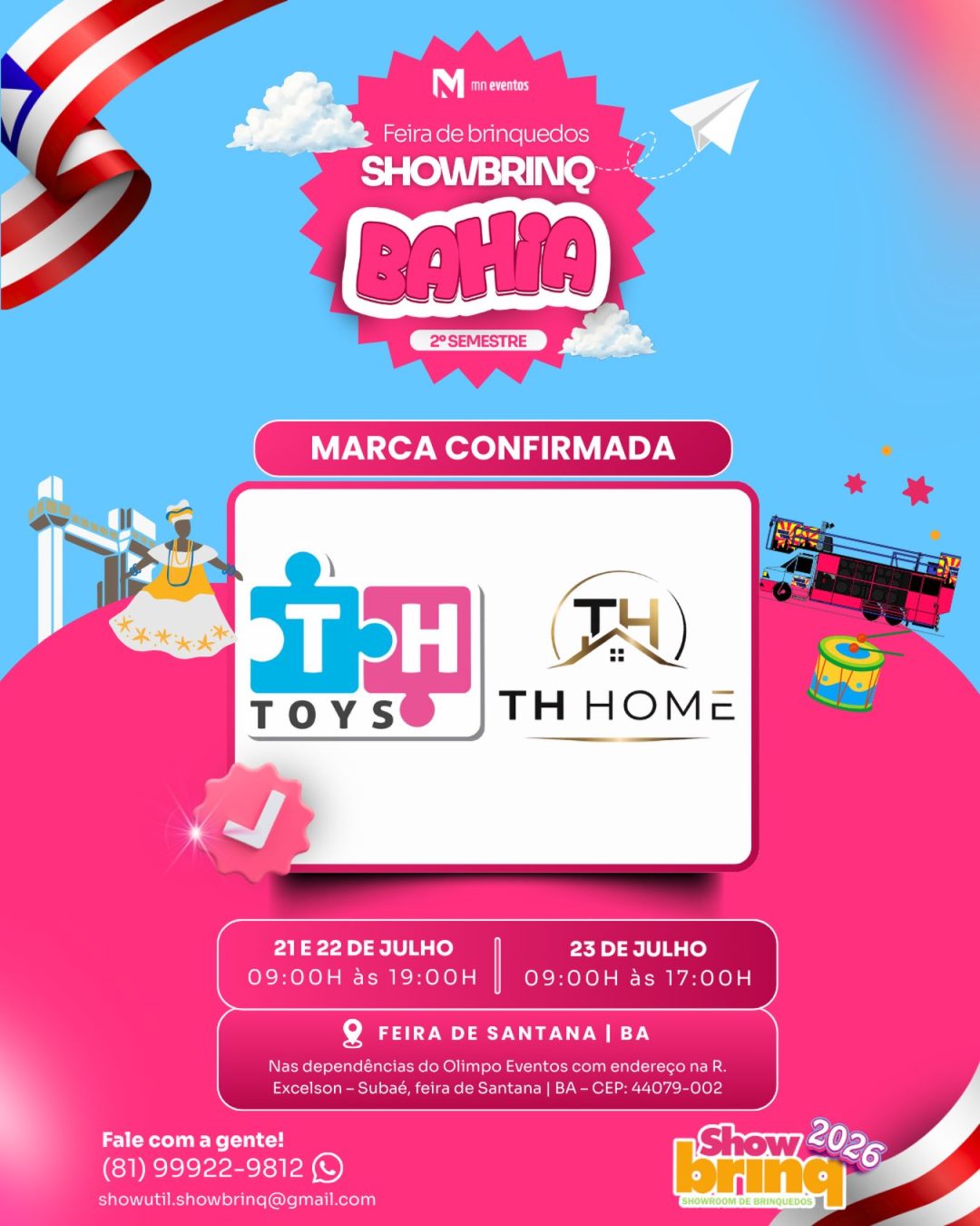 Showbrinq feira de santana Bahia de 2026